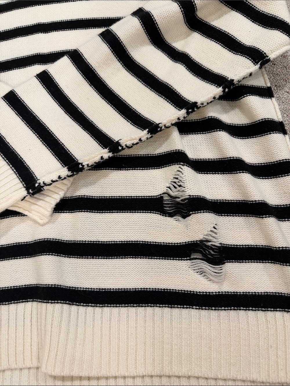 Distressed Sweater Top - Picture 2 of 3